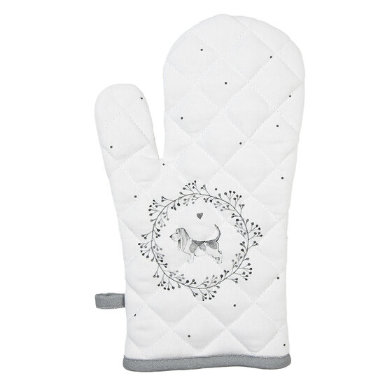 Clayre & Eef | Ovenwant Wit Grijs 18x30 cm | LGD44