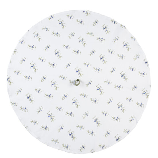 Clayre & Eef | Theedoek Beige Groen ø 80 cm | OLF48