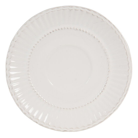 Clayre &amp; Eef   | Kop en schotel Wit 12x9x7 cm / &oslash; 15x2 cm / 150 ml | PLKS