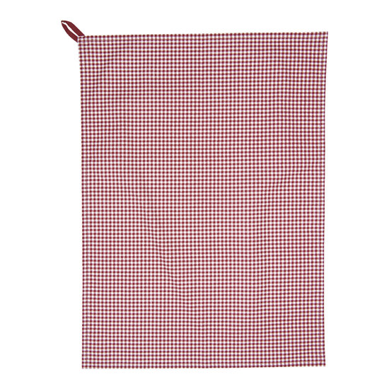 Clayre & Eef | Theedoek Rood, Wit 50x70 cm | ROR42C-2