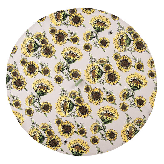 Clayre & Eef | Theedoek Geel Beige ø 80 cm | SUS48