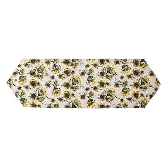 Clayre & Eef | Tafelloper Geel Beige 50x160 cm | SUS65