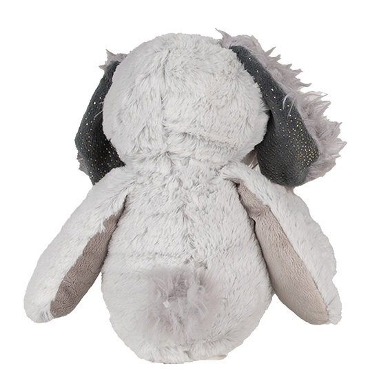 Clayre & Eef | Decoratie Knuffel Hond Grijs Wit 18x22x32 cm | TW0592