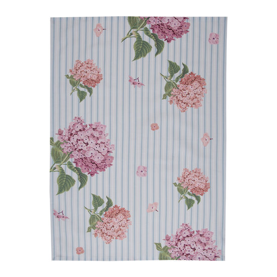 Clayre & Eef | Theedoek Wit, Roze 50x70 cm | VTG42-1