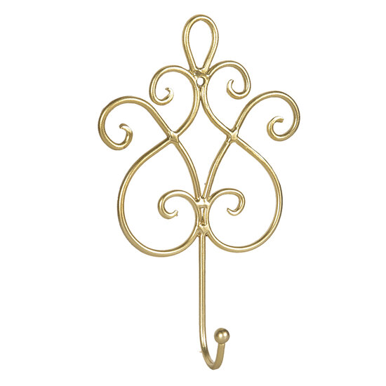 Clayre & Eef | Wandhaak Goudkleurig 15x5x22 cm | W40352GO