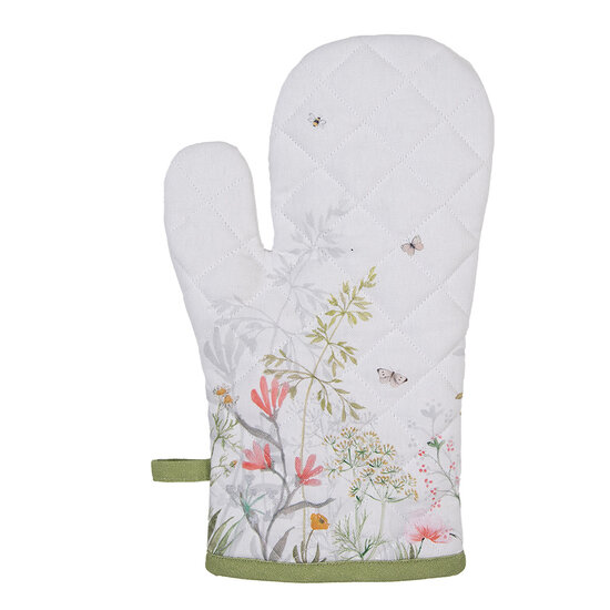 Clayre & Eef | Ovenwant Wit Groen 18x30 cm | WFF44