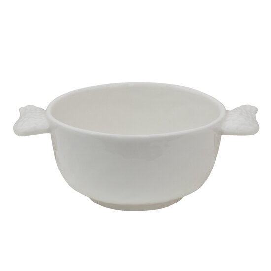 Clayre & Eef | Soepkom Wit 14x10x5 cm / 150 ml | WINBO