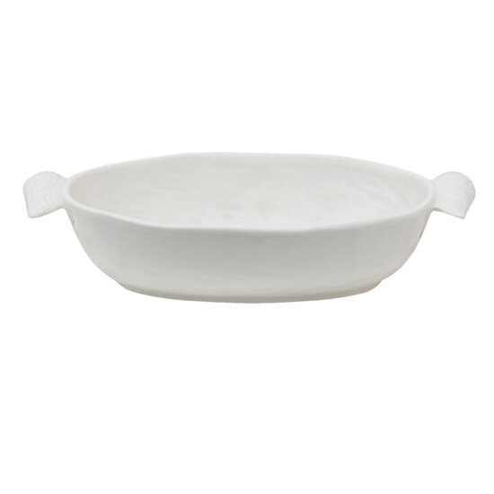 Clayre & Eef | Serveerschaal Wit 26x14x5 cm / 500 ml | WINPSO