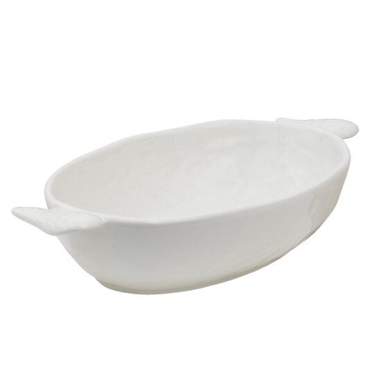 Clayre & Eef | Serveerschaal Wit 26x14x5 cm / 500 ml | WINPSO