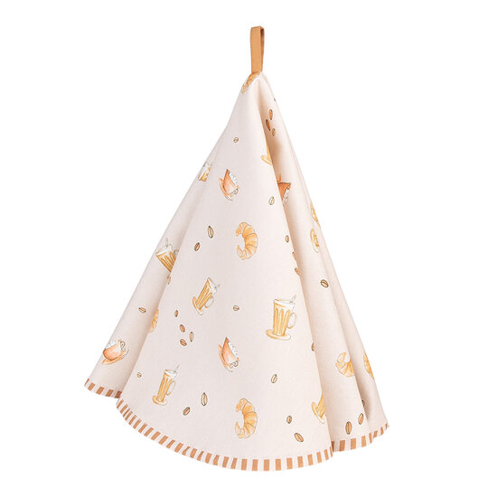 Clayre & Eef | Theedoek Beige ø 80 cm | YFB48