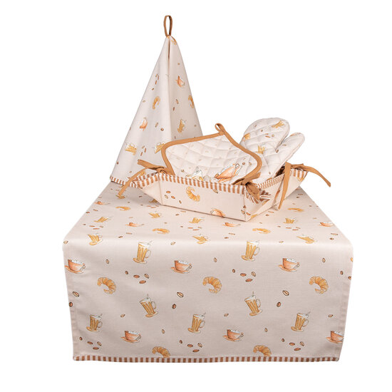 Clayre & Eef | Theedoek Beige ø 80 cm | YFB48