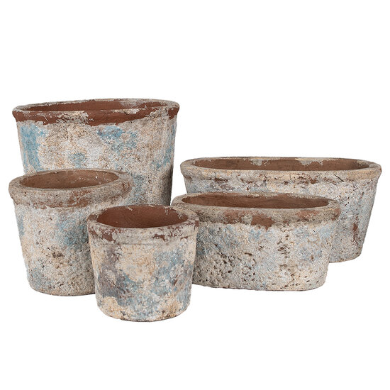 Clayre & Eef | Bloempot Binnen Beige ø 23x20 cm | 6TE0523L