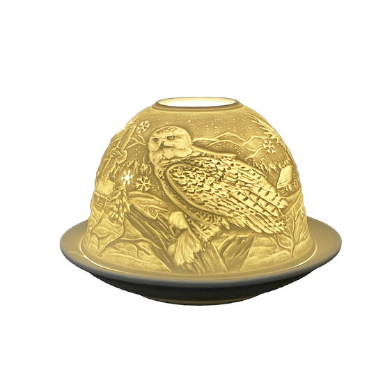 Clayre & Eef | Theelichthouder Wit ø 12x8 cm | 6CE1833