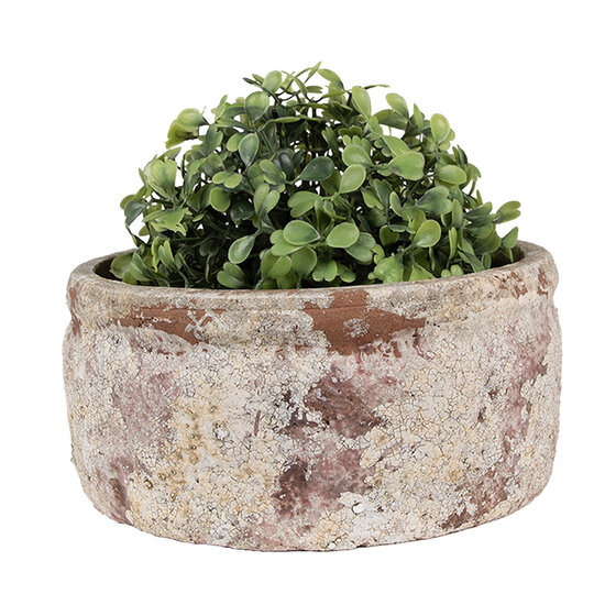 Clayre & Eef | Bloempot Binnen Beige ø 18x8 cm | 6TE0529M