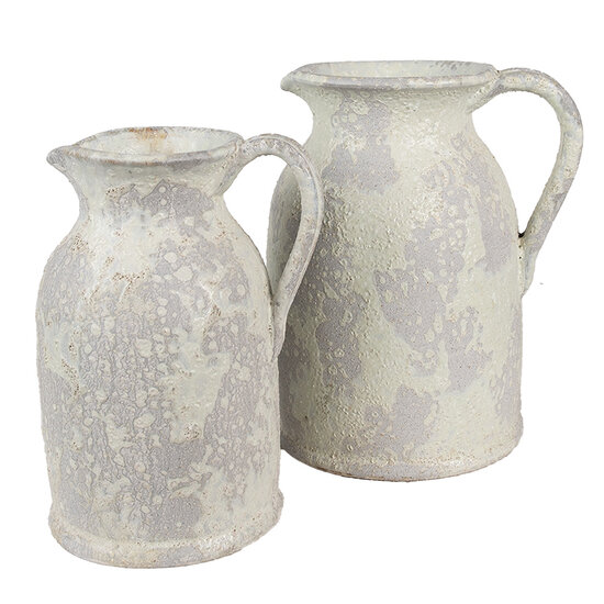 Clayre & Eef | Decoratieve Schenkkan Beige Grijs 20x16x24 cm | 6TE0538L