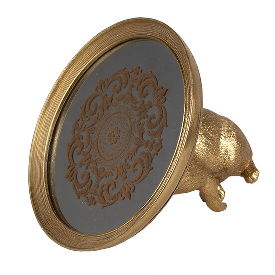 Clayre & Eef | Decoratie Taartplateau op voet Goudkleurig ø 20x16 cm | 65462