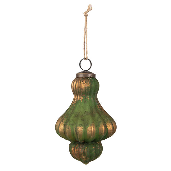 Clayre & Eef | Kerstballen Set van 4 Bruin 29x20x9 cm / ø 8x15 cm | 6GL4508