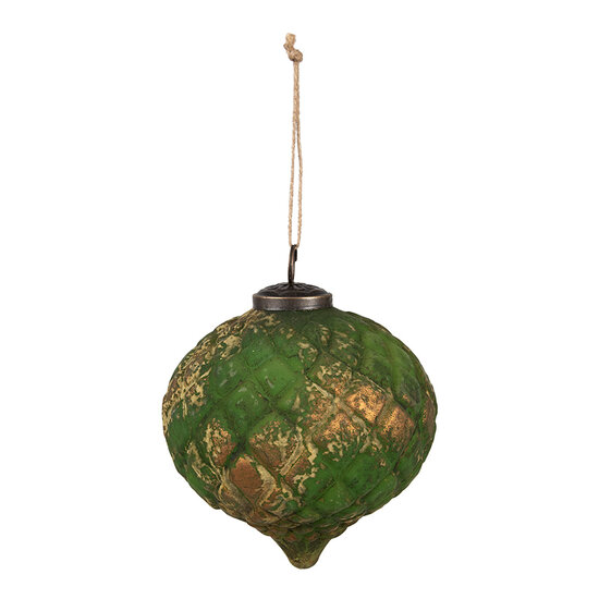 Clayre & Eef | Kerstballen Set van 4 Bruin 27x26x13 cm / ø 15x15 cm | 6GL4509