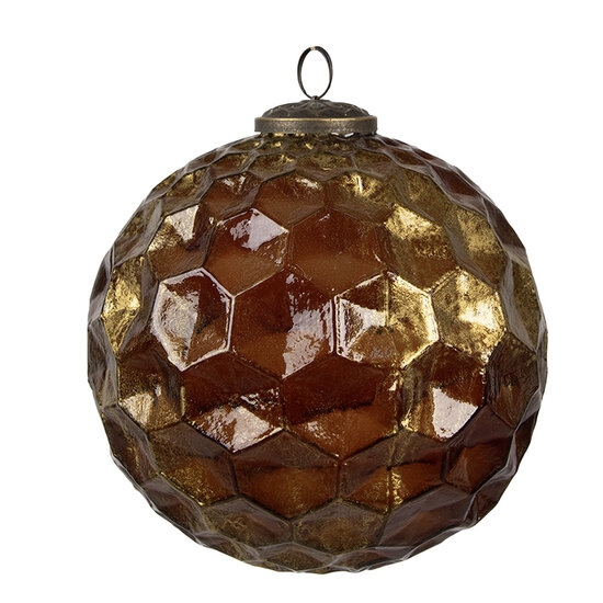 Clayre & Eef | Kerstballen Set van 4 Goudkleurig 33x33x16 cm / ø 15x15 cm | 6GL4511