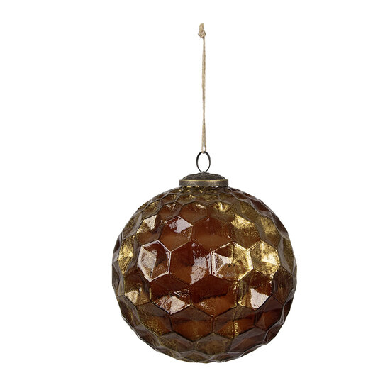 Clayre & Eef | Kerstballen Set van 4 Goudkleurig 33x33x16 cm / ø 15x15 cm | 6GL4511