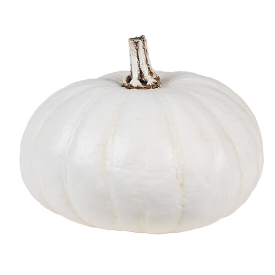 Clayre & Eef | Decoratie Pompoen Wit ø 17x13 cm | 6PR4370