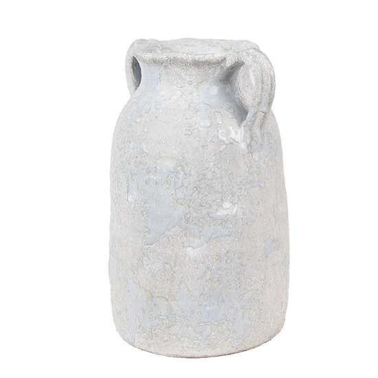 Clayre & Eef | Decoratie Vaas Grijs Beige 15x12x20 cm | 6TE0537S