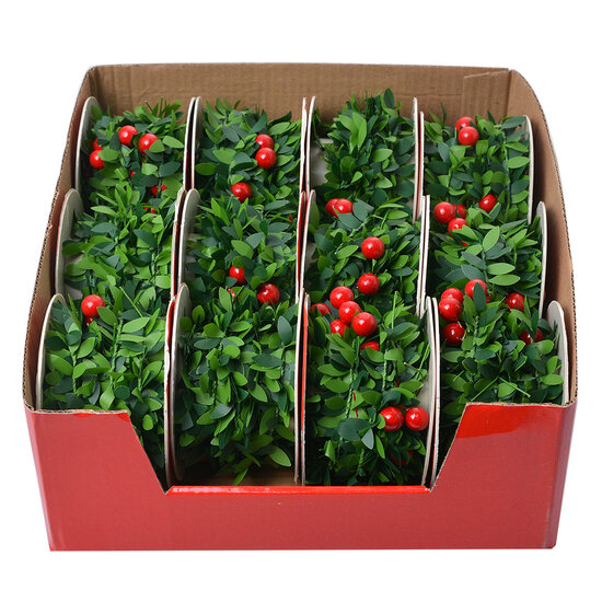 Clayre & Eef | Decoratie slinger kerst (set van 12) Groen 270 cm | 65487