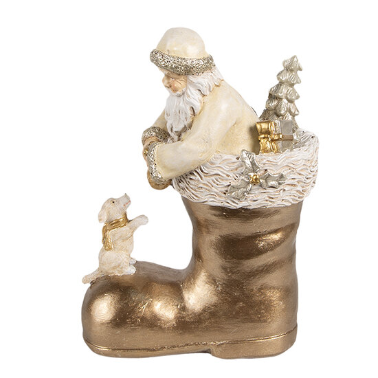 Clayre & Eef | Decoratie Kerstman in laars 12x7x16 cm | 6PR4167