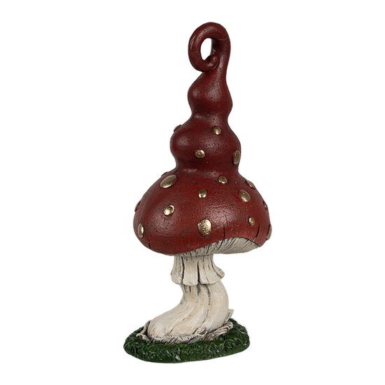 Clayre & Eef | Decoratie Paddenstoel Rood 8x6x17 cm | 6PR4159