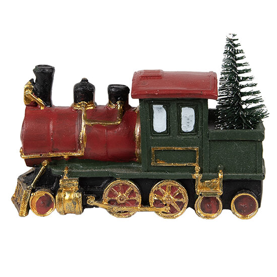 Clayre & Eef | Kerstdecoratie Locomotief Rood 11x5x7 cm | 6PR4335