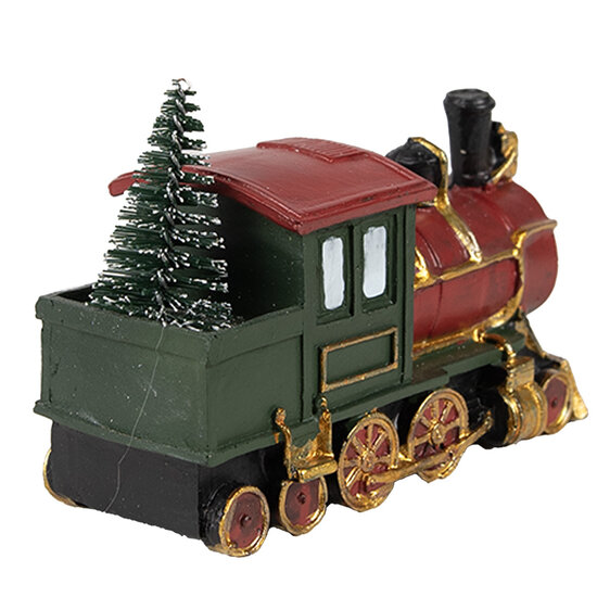 Clayre & Eef | Kerstdecoratie Locomotief Rood 11x5x7 cm | 6PR4335