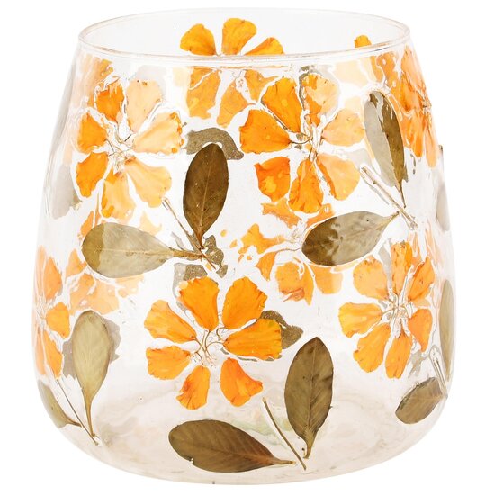 Dekoratief | Theelichthouder 'Festi Fall', transparant, glas, 16x16x16cm | A248044