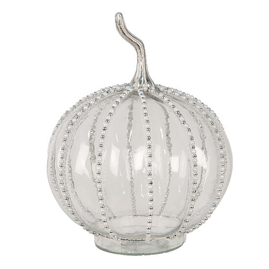 Clayre & Eef | Decoratie Pompoen Transparant ø 15x19 cm | 6GL4544M