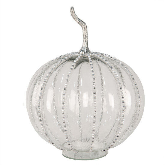 Clayre & Eef | Decoratie Pompoen Transparant ø 25x33 cm | 6GL4544XL