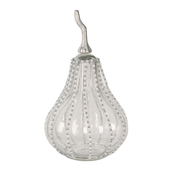 Clayre & Eef | Decoratie Pompoen Transparant ø 17x30 cm | 6GL4545