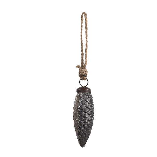 Clayre & Eef | Kerstbal Zilverkleurig ø 5x11 cm | 6GL4537S
