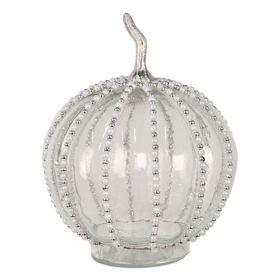 Clayre & Eef | Decoratie Pompoen Transparant ø 20x27 cm | 6GL4544L