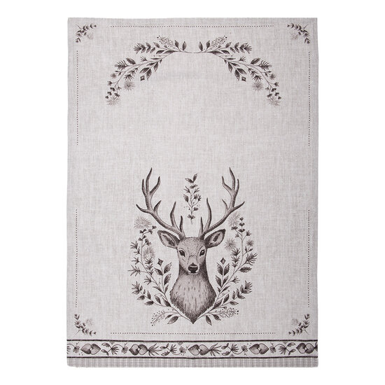 Clayre & Eef | Theedoek Beige Bruin 50x70 cm | GTW42-1