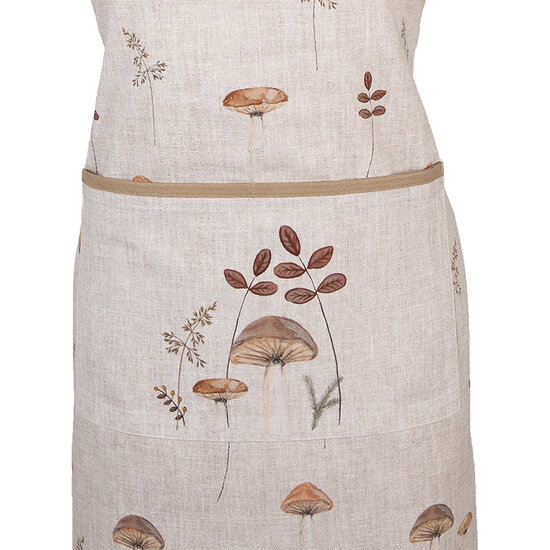 Clayre & Eef | Keukenschort Beige Bruin 70x85 cm | LFJ41