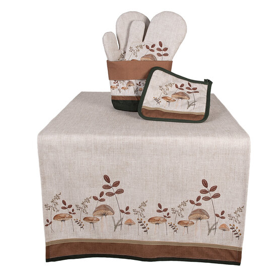 Clayre & Eef | Broodmandje Beige Bruin ø 15x16 cm | LFJ50