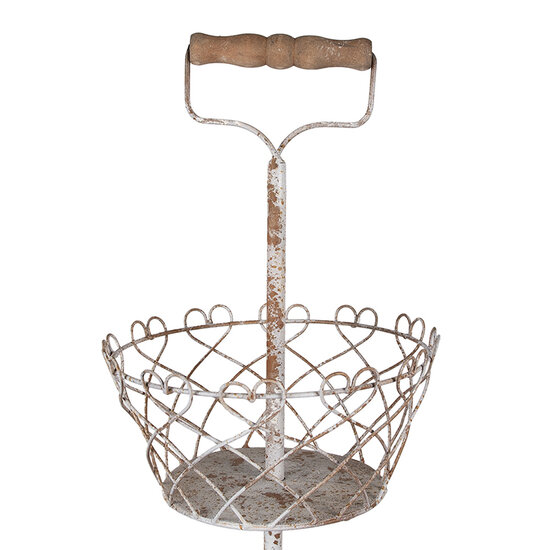 Clayre & Eef | Etagère 2 laags Wit ø 28x74 cm | 6Y5620