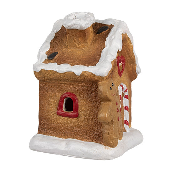 Clayre & Eef | Decoratie Huisje Bruin 10x9x12 cm | 6CE1772