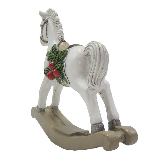 Clayre & Eef | Decoratie Hobbelpaard Wit 11x4x11 cm | 6PR4172