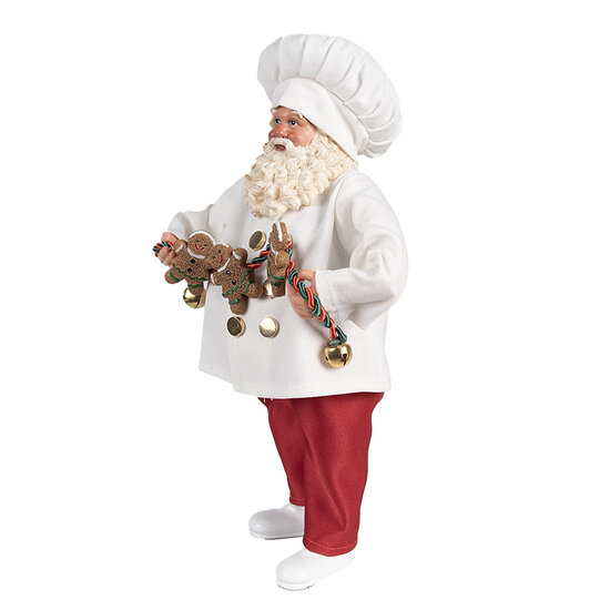 Clayre & Eef | Kerstdecoratie Kerstman Wit Rood 17x12x27 cm | 65585