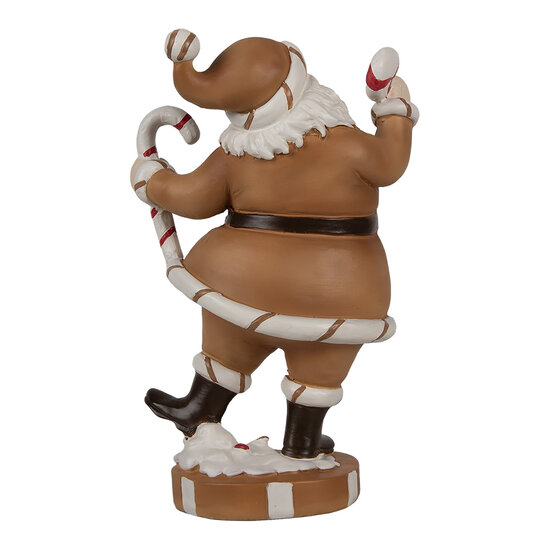 Clayre & Eef | Kerstdecoratie Kerstman Bruin 12x9x20 cm | 6PR4276