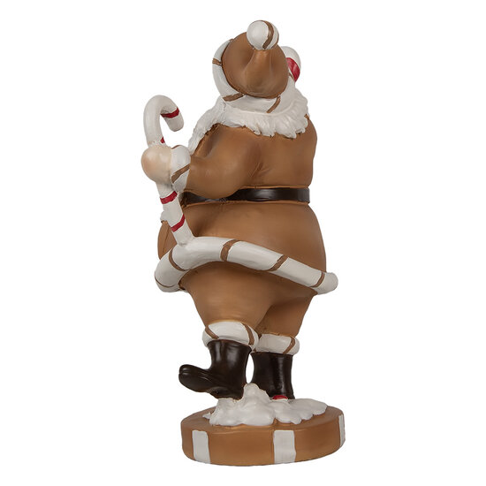 Clayre & Eef | Kerstdecoratie Kerstman Bruin 12x9x20 cm | 6PR4276