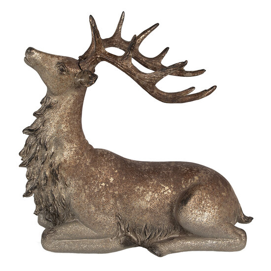Clayre & Eef | Decoratie hert Bruin 29x15x27 cm | 6PR4293