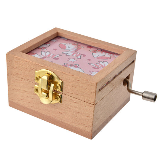 Clayre & Eef | Muziekdoos Roze Bruin 9x6x4 cm | 65653