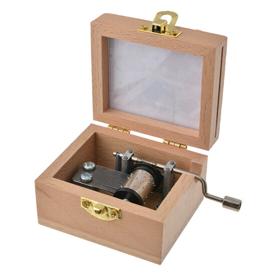 Clayre & Eef | Muziekdoos Wit Bruin 9x6x4 cm | 65655