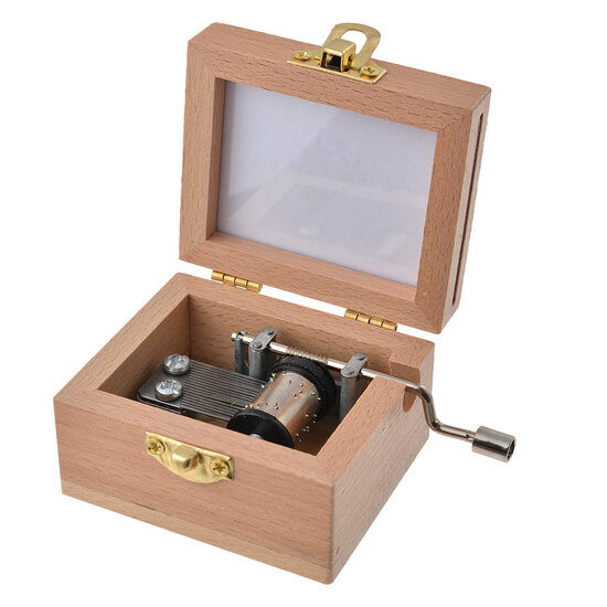 Clayre & Eef | Muziekdoos Wit Bruin 9x6x4 cm | 65657